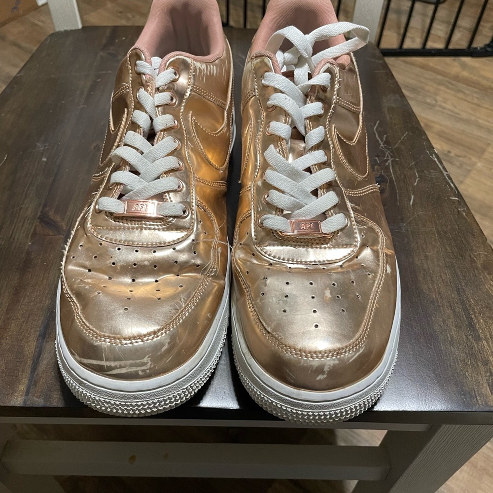 Nike Metallic Gold Athletic Shoes